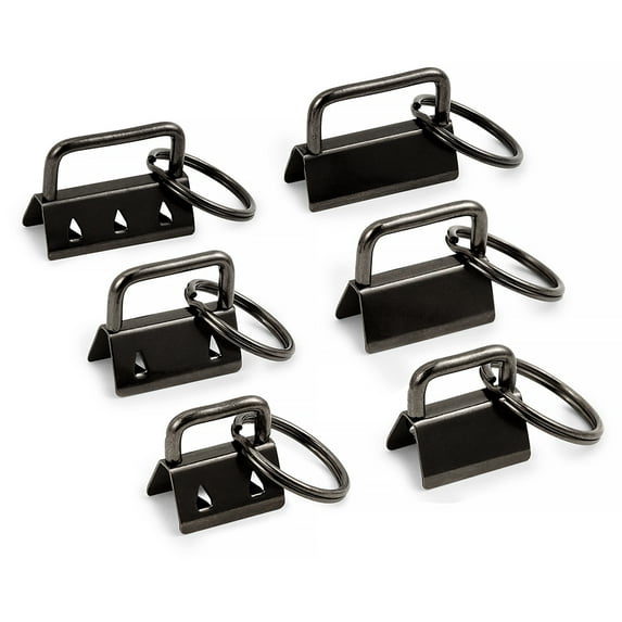 SPEEDWOX 30 Pcs Key Fob Hardware Mixed Size Set with Key Rings 0.8/1/1.25 Inch