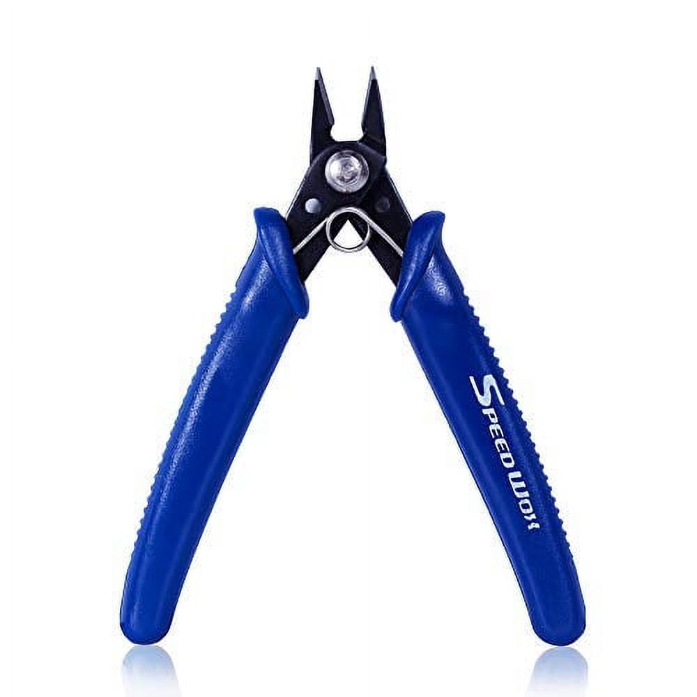SPEEDWOX 5 Inches Flush Cut Wire Cutters Small Flush Cutter Pliers