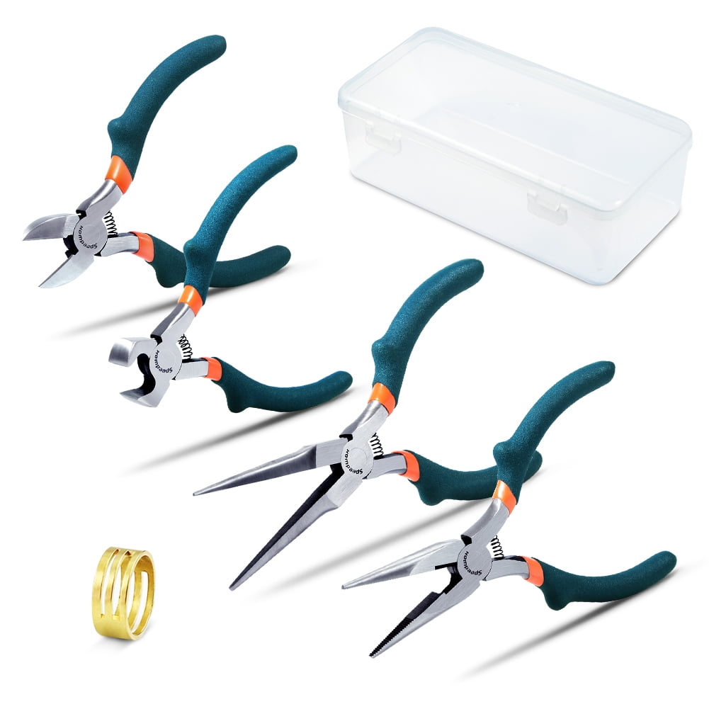 Speedwox Mini Pliers 45 Inch Set 4 Piece With Storage Box Includes