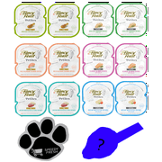 SPEEDY FRESH Bundle of Petites Pate/Gravy Wet Cat Food Variety Pack (24 Servings/12 Pack/6 Flavors) Bundle with Magnet and Mystery cat Toy