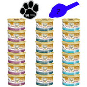 SPEEDY FRESH Wet Cat Food Gravy Feast, 18 cans Variety (Chicken,Turkey,Salmon&Sole)