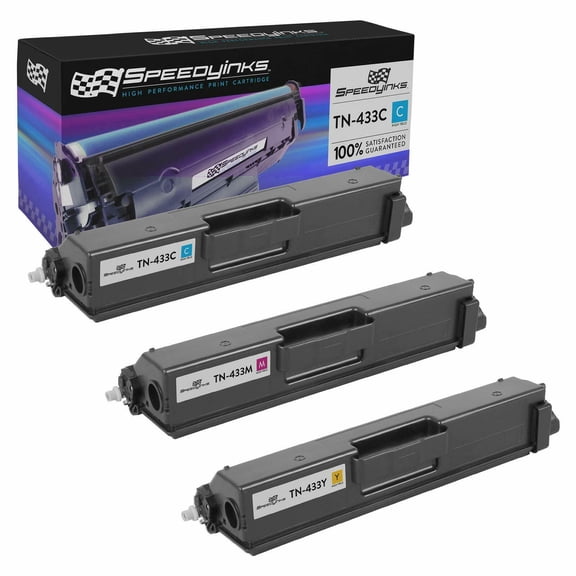 SPEEDYINKS Compatible 3PK Brother TN433 High Yield Toner Cartridges: Cyan Magenta Yellow For use in HL-L8260CDW, HL-L8360CDW, HL-L8360CDWT, HL-L9310CDW, MFC-L8610CDW, MFC-L9570CDWT