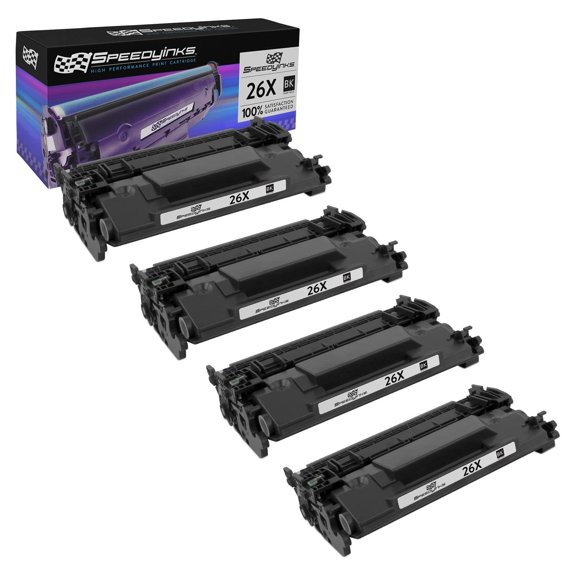 SPEEDYINKS Compatible Replacement for HP 26X Toner Cartridge CF226X 26A CF226A High Yield for Laserjet Pro M402d M402dn M402dne M402dw M402n MFP M426fdw M426fdn MFP M426dw (Black, 4-Pack)