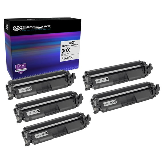 SPEEDYINKS Compatible Replacements for HP 30X 30A CF230X CF230A Toner Cartridge High Yield (Black 5-Pack) for HP Laserjet Pro: M203d, M203dn, M203dw, MFP M227d, MFP M227fdn, MFP M227fdw, MFP M227sdn