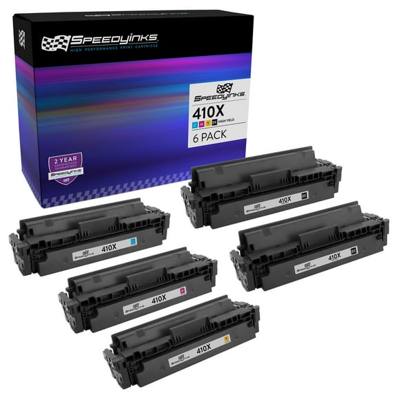 SPEEDYINKS Compatible Toner Cartridge Replacement for HP 410X (2 Black, 1 Cyan, 1 Magenta, 1 Yellow, 5-Pack) For use in HP Color LaserJet Pro MFP M477fdn M477fdw, M477fnw, M452dn, M452dw and M452nww