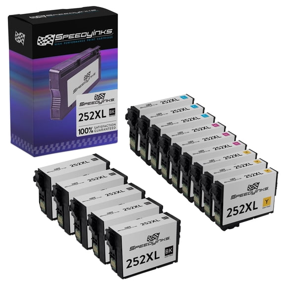 SPEEDYINKS Reman Replacements for Epson 252XL High Yield Ink (5 Black, 3 Cyan, 3 Magenta, 3 Yellow, 14-Pack)