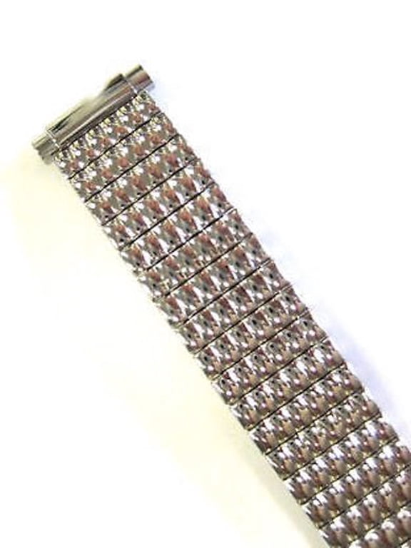 10-14MM SILVER STAINLESS STEEL TWIST O FLEX EXPANSION WATCH BAND STRAP
