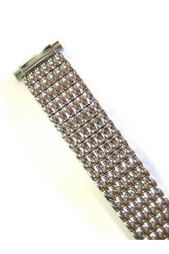 10-14MM SILVER STAINLESS STEEL TWIST O FLEX EXPANSION WATCH BAND STRAP