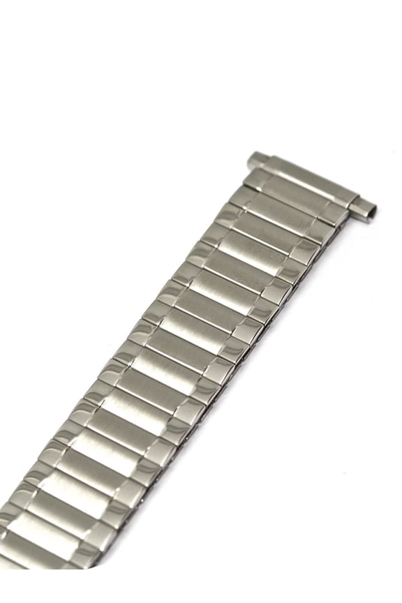 16-21MM EXTRA LONG SILVER TWIST O FLEX RADIAL EXPANSION STRAP WATCH BAND