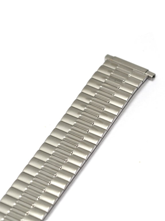 16-21MM SHORT TO MEDIUM SILVER TWIST O FLEX EXPANSION WATCH BAND STRAP