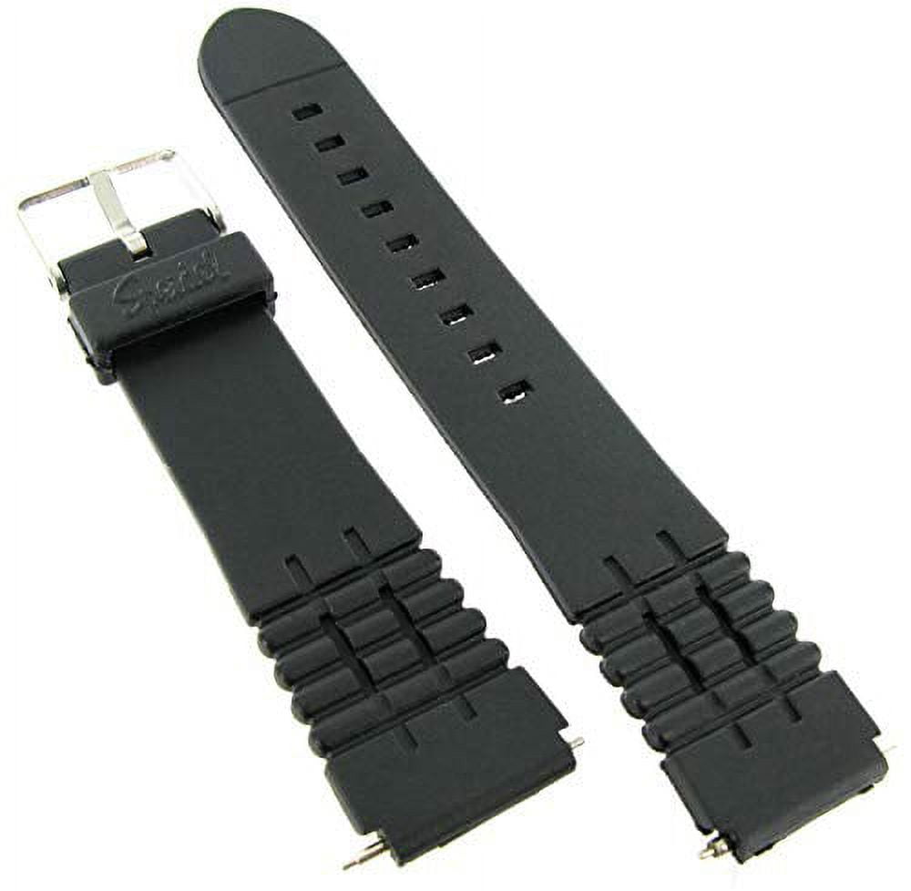 SPEIDEL Rubber Watch Band Fits Sport watches And CASIO Color Black