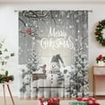 thumbnail image 1 of SPEKSEE 1Pc Christmas Sheer Curtain, Merry Christmas Snowy Scene Rod Pocket Voile Drapes, Window Curtain Voile Draperies for Kitchen Bedroom Living Room Yard, 1 of 15