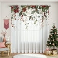 thumbnail image 1 of SPEKSEE 1Pc Christmas Sheer Curtain, Merry Christmas Snowy Scene Rod Pocket Voile Drapes, Window Curtain Voile Draperies for Kitchen Bedroom Living Room Yard, 1 of 15