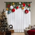 thumbnail image 1 of SPEKSEE 1Pc Christmas Sheer Curtains for Living Room, Christmas Bells Trees Snowman Snowy Scene Voile Curtain Drapes for Bedroom Light Filtering & Privacy Winter Holiday Window Treatment, 1 of 25