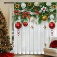 thumbnail image 1 of SPEKSEE 1Pc Christmas Sheer Curtains for Living Room, Red Bow Christmas Bells Snowy Scene Pine Branches Voile Curtain Drapes for Bedroom Light Filtering & Privacy Winter Holiday Window Treatment, 1 of 30