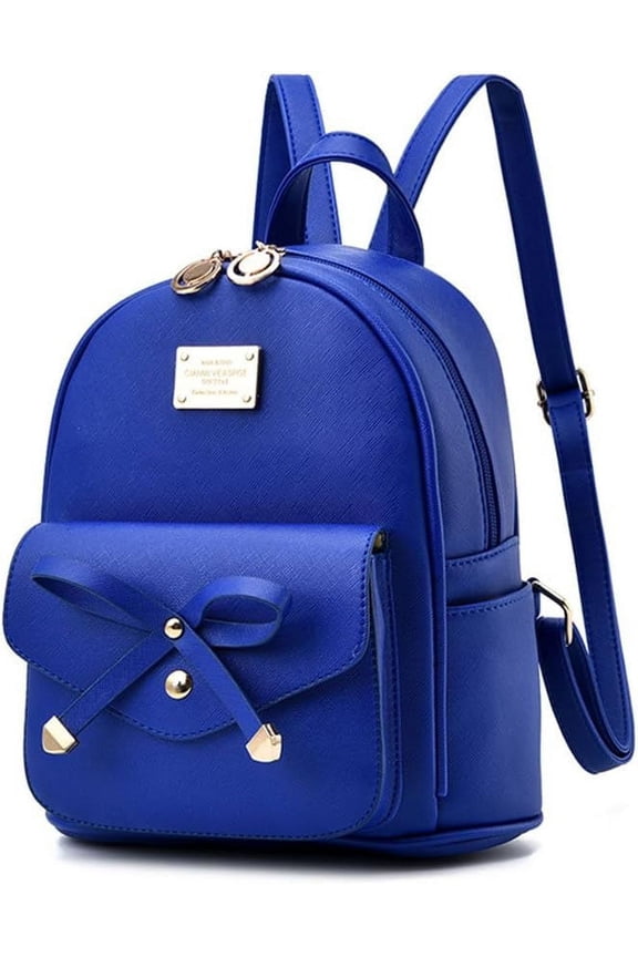 Bowknot Cute Leather Backpack Mini Backpack Purse for Women