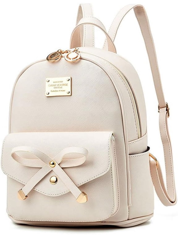 Bowknot Cute Leather Backpack Mini Backpack Purse for Women