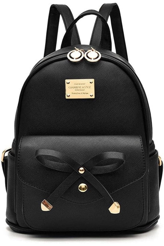 Bowknot Cute Leather Backpack Mini Backpack Purse for Women