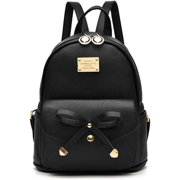 SPEKSEE Bowknot Cute Leather Backpack Mini Backpack Purse for Women