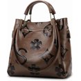 thumbnail image 1 of SPEKSEE Bucket Bag PU Leather Embossed Handbag Large Capacity Shoulder Bag Top Handle Crossbody Bag for Women Work Shopping Travel, 1 of 18