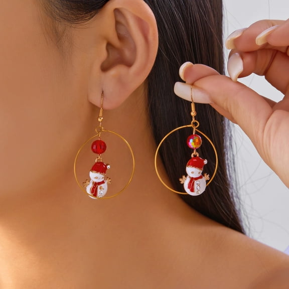 SPEKSEE Christmas Earrings for Women Cute Christmas Tree Snowman Dangle Drop Holiday Earrings Xmas Merry Christmas Winter Jewelry Gifts
