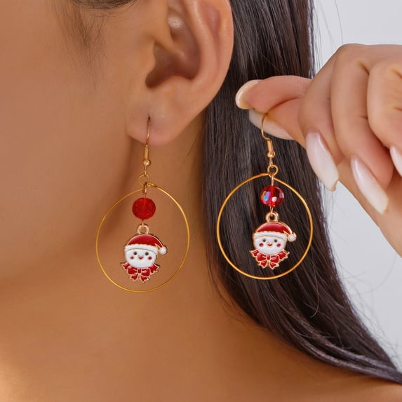 SPEKSEE Christmas Earrings for Women Cute Christmas Tree Snowman Dangle Drop Holiday Earrings Xmas Merry Christmas Winter Jewelry Gifts