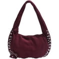thumbnail image 1 of SPEKSEE Deerskin Velvet Studded Shoulder Bag Rivet Frosted Underarm Bag Y2K Fashion Hobo Bag for Shopping Travel Work, 1 of 18