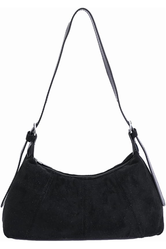 Elegant Women Suede Top Handle Bag Slouchy Crossbody Shoulder Purse Chocolate Brown Hobo Fall Fashion Handbag