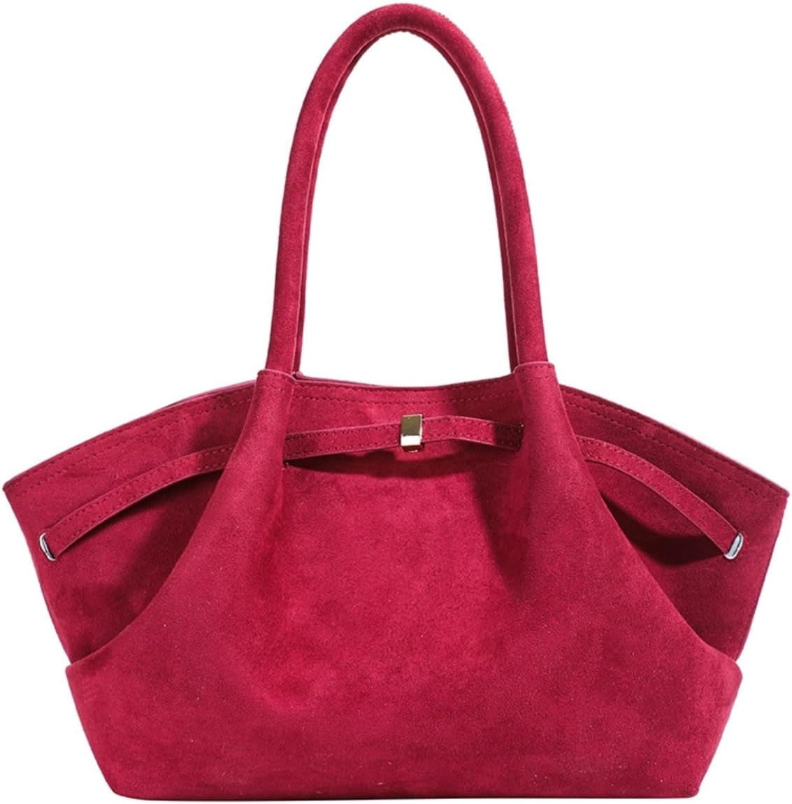 SPEKSEE Fashion Faux Suede Tote Bag for Women Dumpling Designs Crossbody Hobo Handbag Women Vintage Shoulder Bag Purse