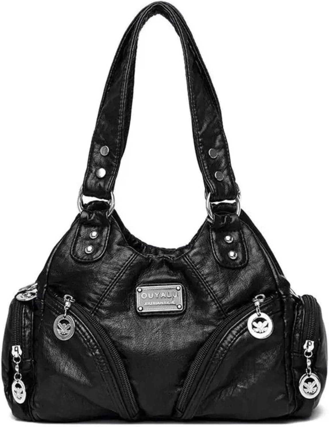 SPEKSEE Hobo Purses and Handbags for Women Leather Multi-Pocket Tote Bag with Zipper Daily Shoulder Bags