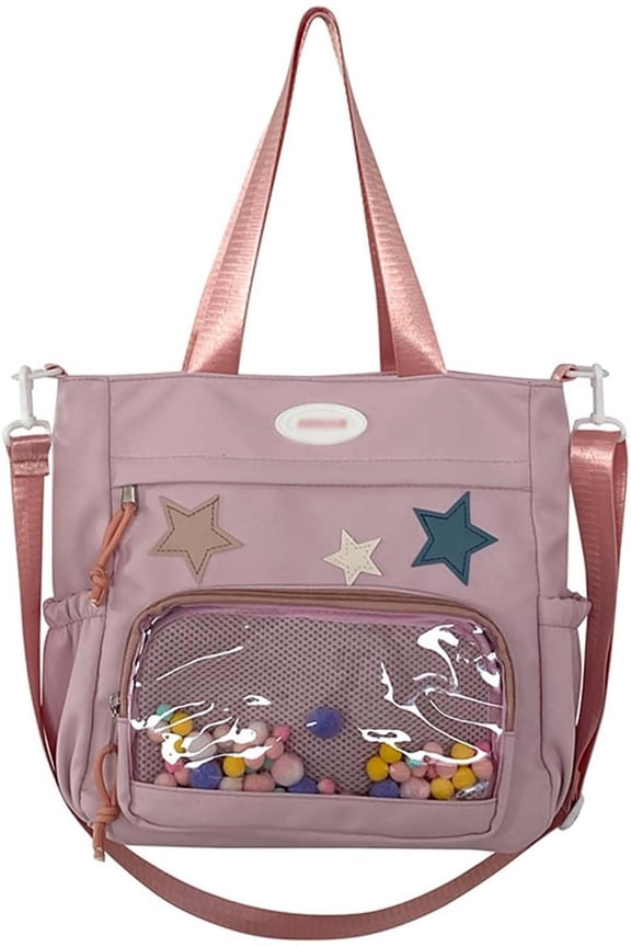 Japanese Large Capacity Shoulder Bag With Star Decoration Itabag For Women