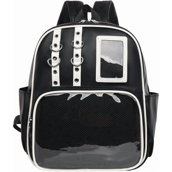 SPEKSEE Kawaii PU Ita Bag with Pin Display Y2K Women Badge Display Backpack, Suitable for Anime Exhibitions