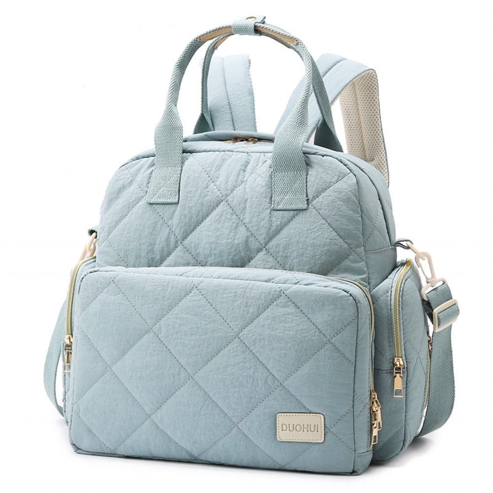 SPEKSEE Large Diaper Backpack with Changing Pad, Travel Diapers Bag for Mom Quilted Mommy Daipering, Hospital Bag for Women Labor Delivery Maternity Tote