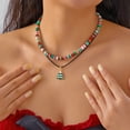 thumbnail image 1 of SPEKSEE Layered Christmas Charms Necklace Choker - Christmas Decoration Charms Christmas Tree Bells Polymer Clay Disc Beads Choker Necklace for Women, 1 of 9