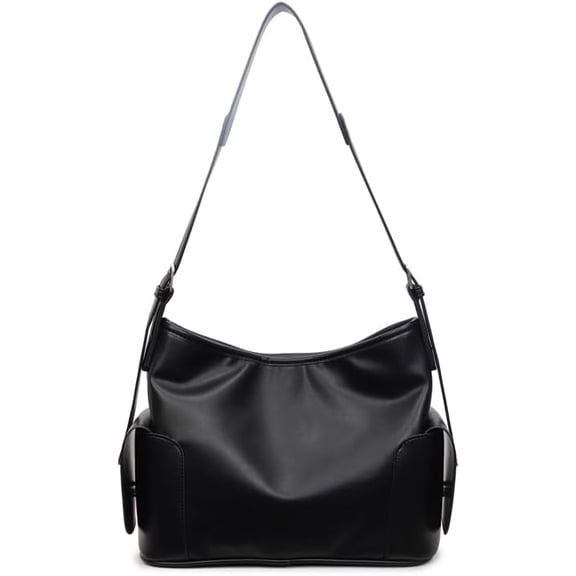 SPEKSEE PU Crescent Crossbody Bag Multi-Pocket Top Handle Handbag Solid Color Commuting Tote Bag Large for Women Travel Shopping Daily