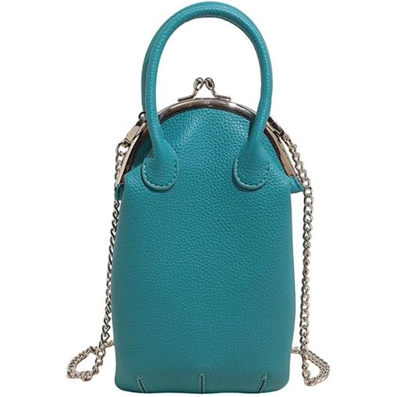 SPEKSEE PU Leather All-Match Shoulder Bag Kisslock Elegant Satchel Bag Metal Buckle Shoulder Bag Female Travel Work Shopping Bag