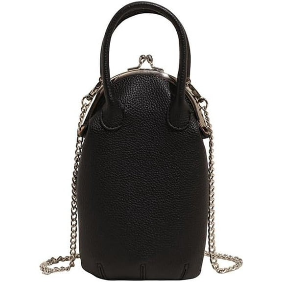 SPEKSEE PU Leather All-Match Shoulder Bag Kisslock Elegant Satchel Bag Metal Buckle Shoulder Bag Female Travel Work Shopping Bag