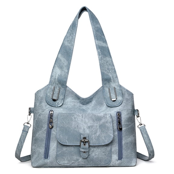 SPEKSEE PU Leather Crossbody Bag Retro Buckle Tote Handbag Vintage Shoulder Bag