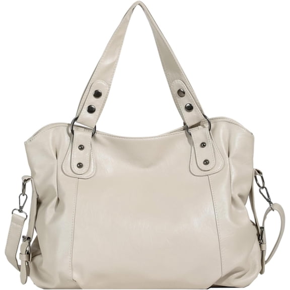 SPEKSEE PU Leather Shoulder Bag Large Capacity Tote Bag with Rivet Underarm Bag for Women Work Shopping Travel