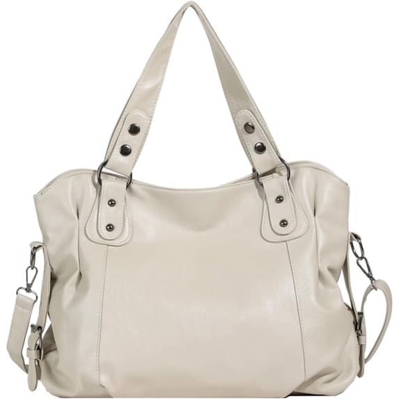 SPEKSEE PU Leather Shoulder Bag Large Capacity Tote Bag with Rivet Underarm Bag for Women Work Shopping Travel