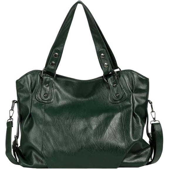 SPEKSEE PU Leather Shoulder Bag Large Capacity Tote Bag with Rivet Underarm Bag for Women Work Shopping Travel