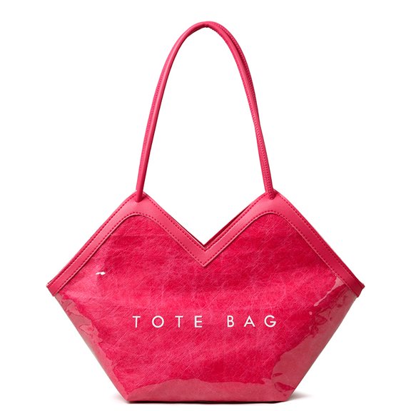 SPEKSEE PVC Paper Women Tote Shoulder Bag Large Capacity Waterproof Handle Bag Trendy Washed Armpit Bag for Work Date