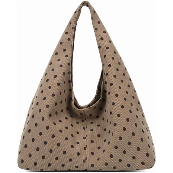 SPEKSEE Polka Dot Hobo Bag for Women Trendy Slouchy Shoulder Bag Soft Handbag Underarm Purse For Work Travel