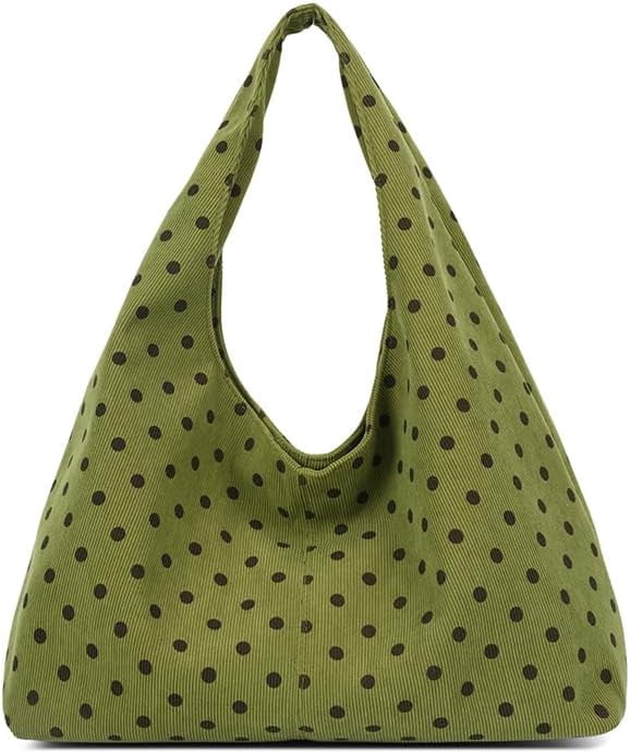 SPEKSEE Polka Dot Hobo Bag for Women Trendy Slouchy Shoulder Bag Soft Handbag Underarm Purse For Work Travel
