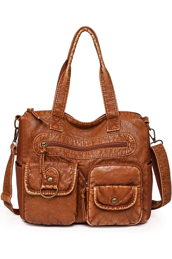 Punk Motorcycle Bag Multi-pockets Y2k Punk Top-handle Hangbag Large Capacity Tote Satchel Purse for Women