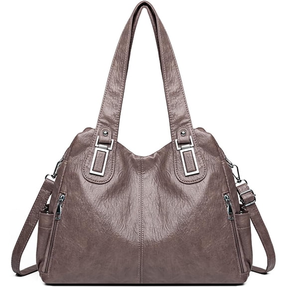 SPEKSEE Punk Studded Shoulder Bag with Multi Pockets Top-handle Handbag Large Capacity Crossbody Handbg for Work Travel