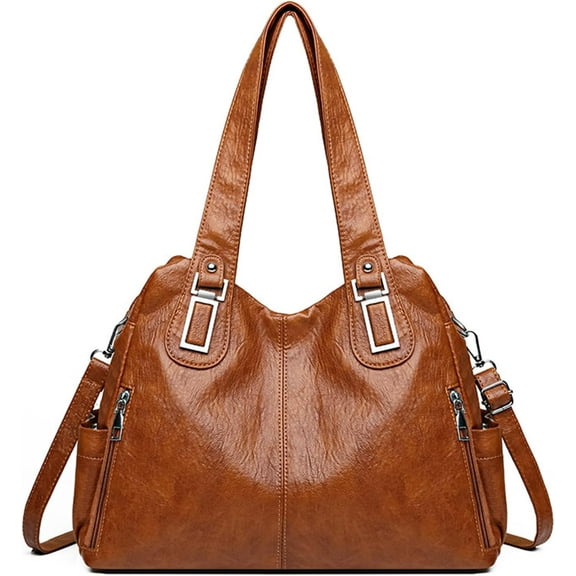 SPEKSEE Punk Studded Shoulder Bag with Multi Pockets Top-handle Handbag Large Capacity Crossbody Handbg for Work Travel