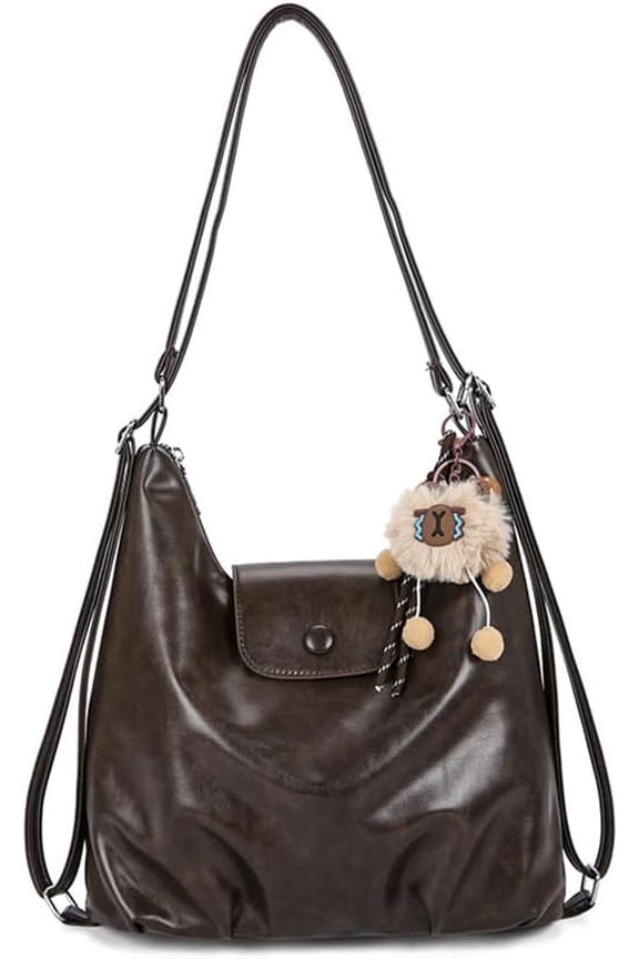 Single Shoulder Tote Bag for Women Large Capacity Handbag with Zipper Closure Travel Backpack W/Adjustable Shoulder Strap fo