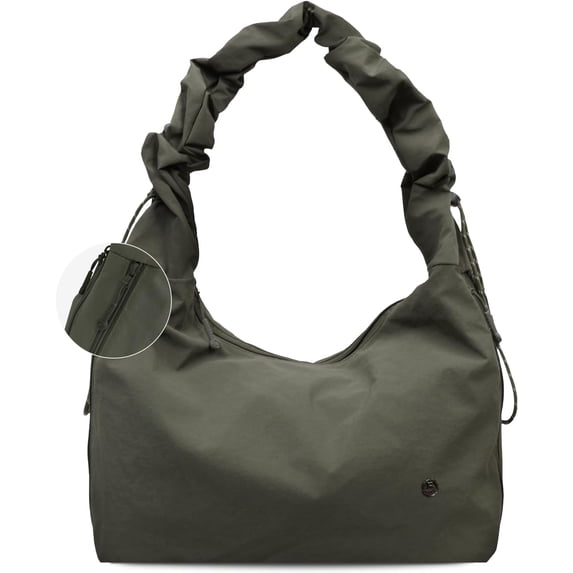 SPEKSEE Slouchy Large Nylon Hobo Bag for Women, Large Capacity Tote Bag, Adjustable Strap Casual Crossbody Bag, Foldable Lightweight Everyday Shopper Handbag for Travel Work Shopping