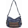 thumbnail image 1 of SPEKSEE Slouchy Shoulder Bag Boho Denim Y2K Large Hobo Purse Soft Messenger Retro Crossbody Handbag Vintage Washed Jeans with Pockets, 1 of 9